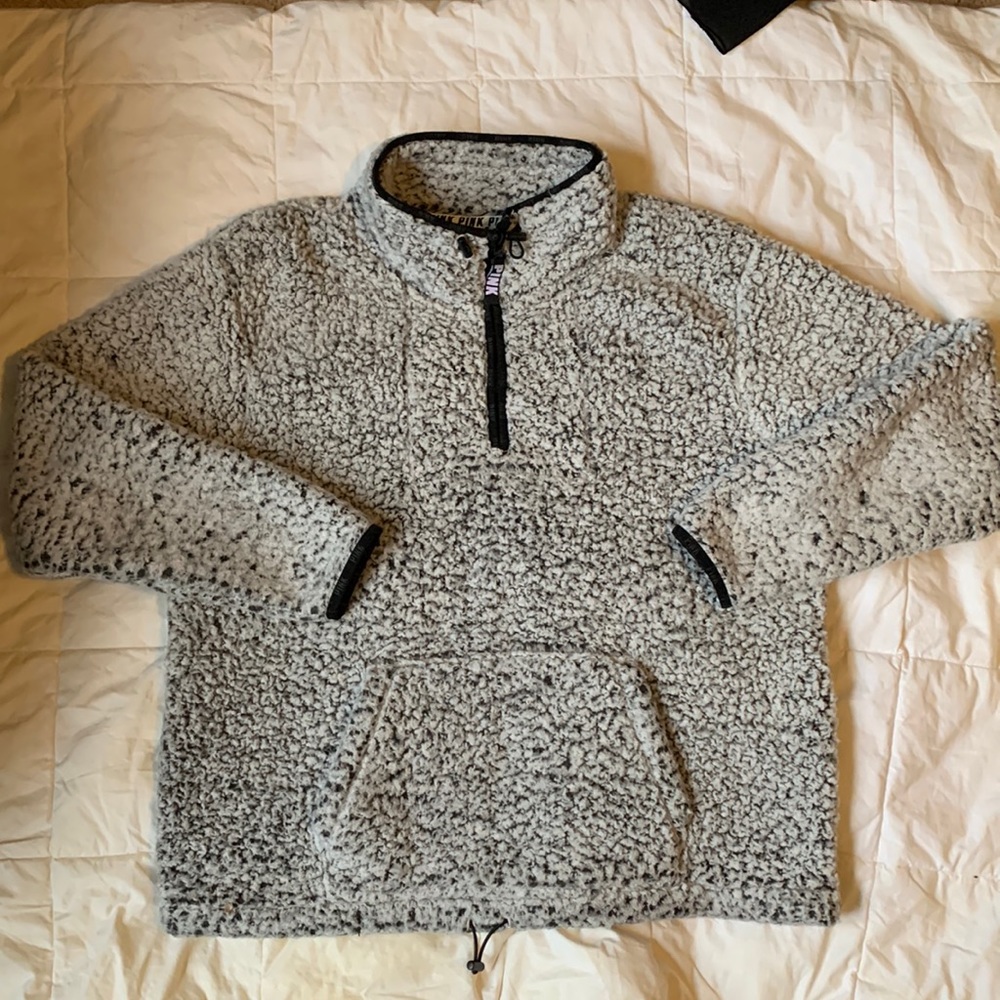 Vs Pink Sherpa Pullover